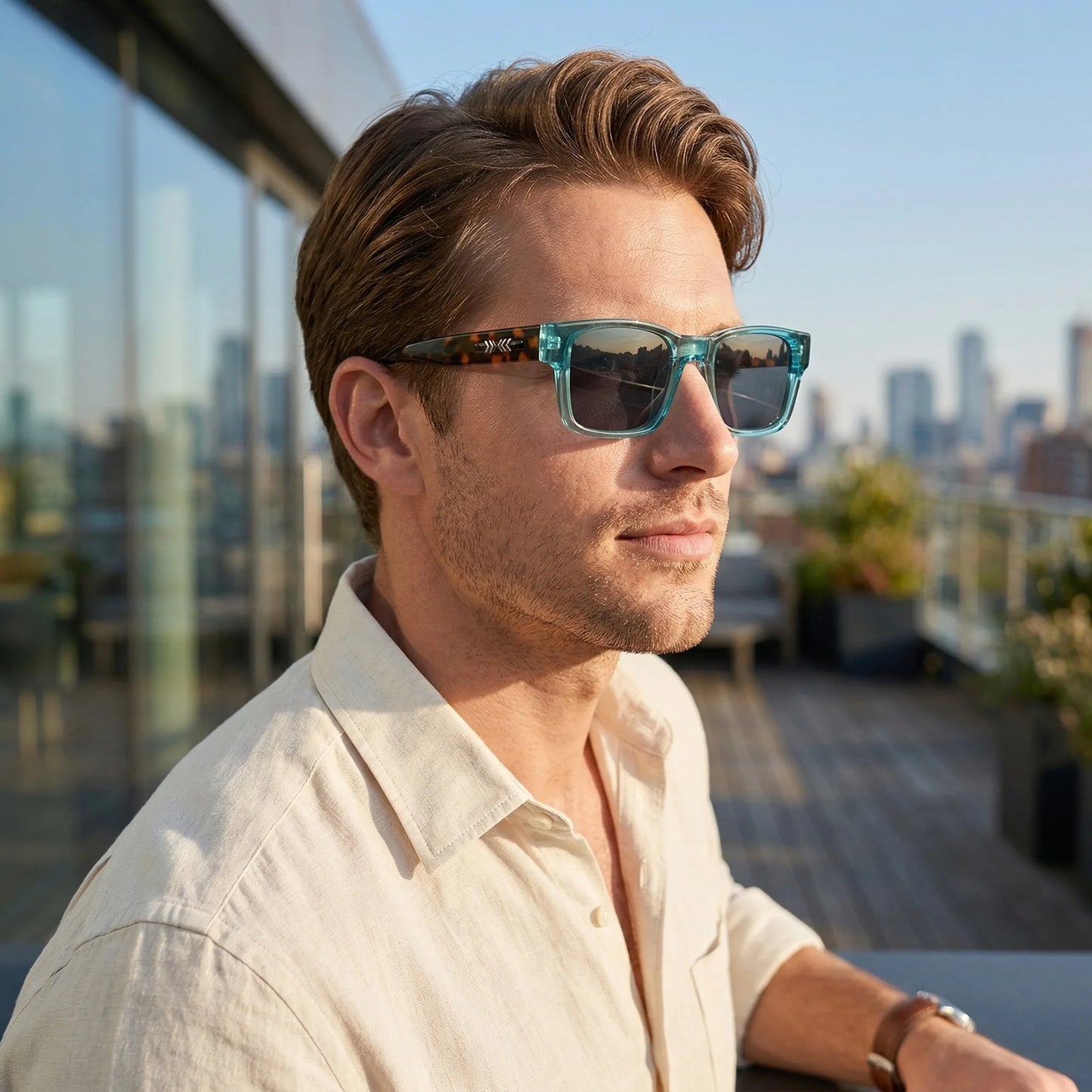 Light Luxury Square Sunglasses Minimalist Design Elegant Unisex Uv400