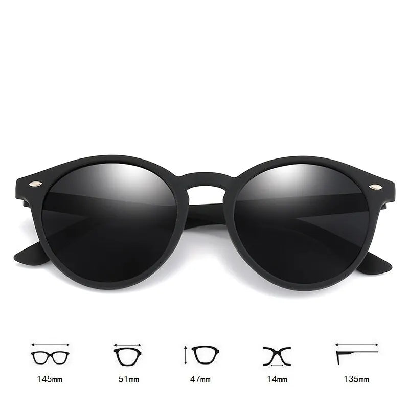 Fashion Round Polarized Sunglasses Women Men Classic Vintage Driving