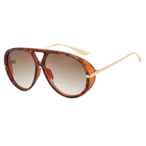 Vintage Thick Frame Alloy Cat Eye Sunglasses for Women New Fashion