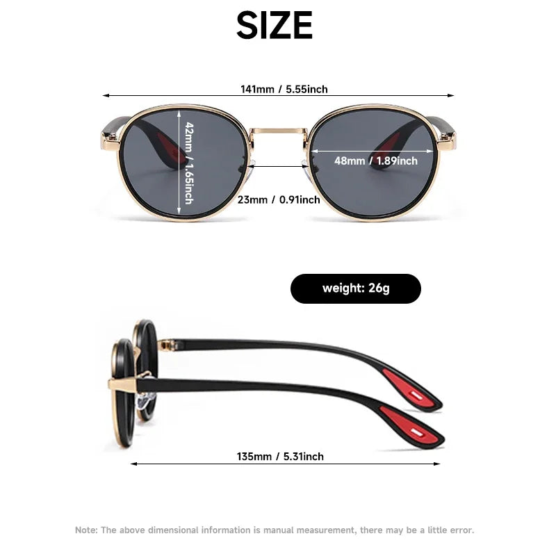Round Retro Sunglasses Men UV400 Sunnies Women Brand Designer Sun