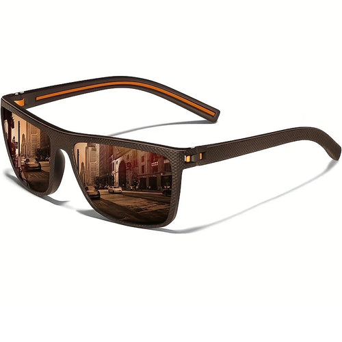 Square Polarized Sunglasses for Men and Women Lightweight Frame Sun
