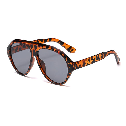 Fashionable Large-frame Pilot Sunglasses With Sun Protection And Retro