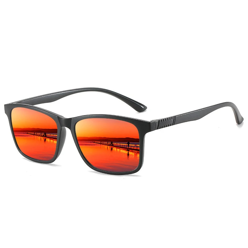 6 PCS Fashion Vintage Check Square Sunglasses Men Women Fishing