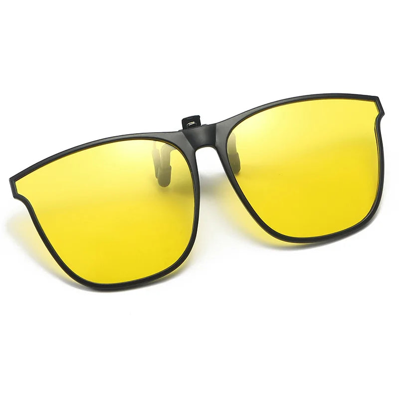 Polarized Clip On Sunglasses Men Car Driver Goggles UV400 Sun Glasses