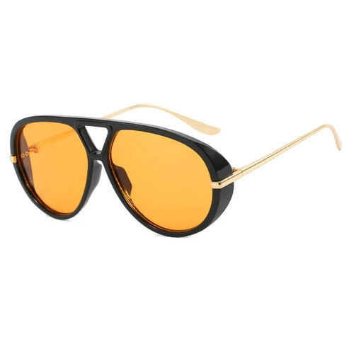 Vintage Thick Frame Alloy Cat Eye Sunglasses for Women New Fashion