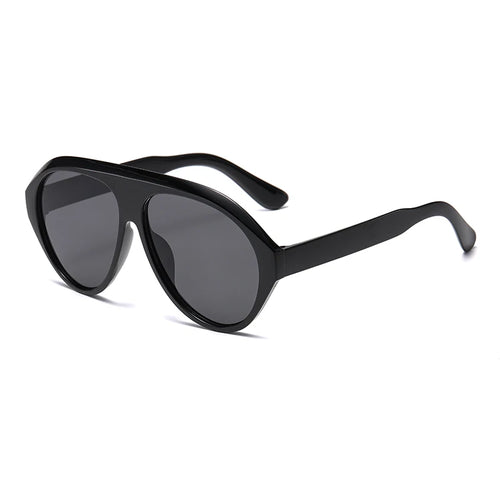 Fashionable Large-frame Pilot Sunglasses With Sun Protection And Retro