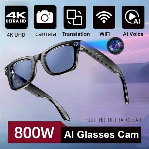 New 800W Camera AI Glasses Men Color-Changing Smart Translation