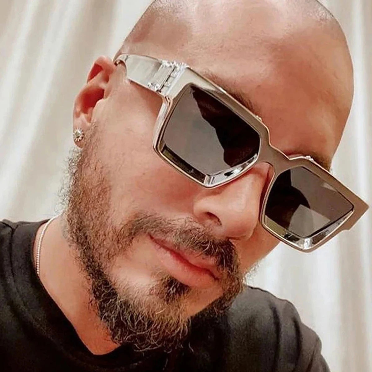 Ruiao Retro Black Millionaire Shades Luxury Sunglasses 2024 For Men