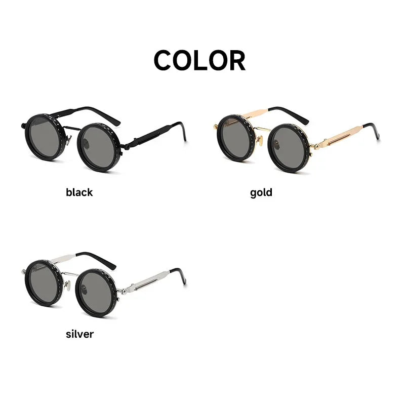 Polarized Round Sunglasses Men ND9 Adjustable Dimming Sun Glasses