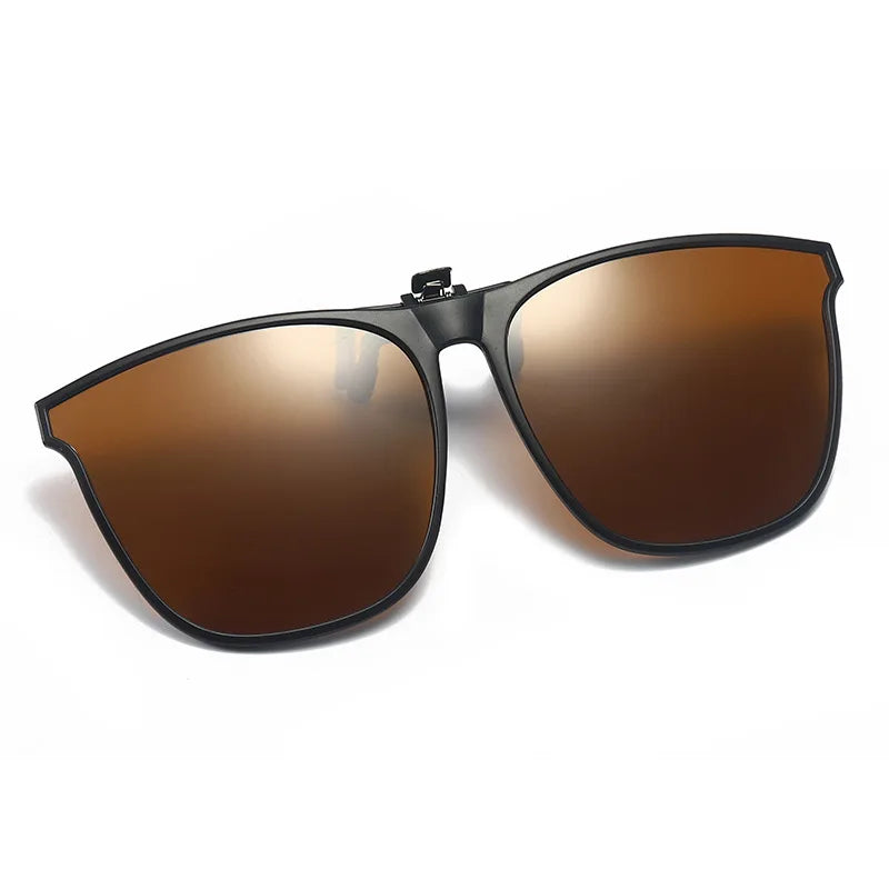 Polarized Clip On Sunglasses Men Car Driver Goggles UV400 Sun Glasses