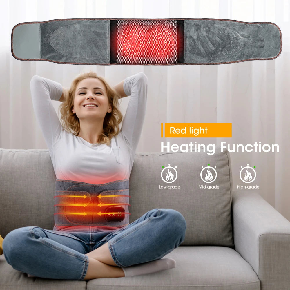 Heat Therapy Lumbar Back Massager Belt