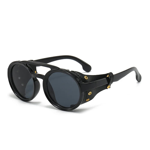 Retro Steampunk Sunglasses Men Women UV400 Round Punk Sun Glasses