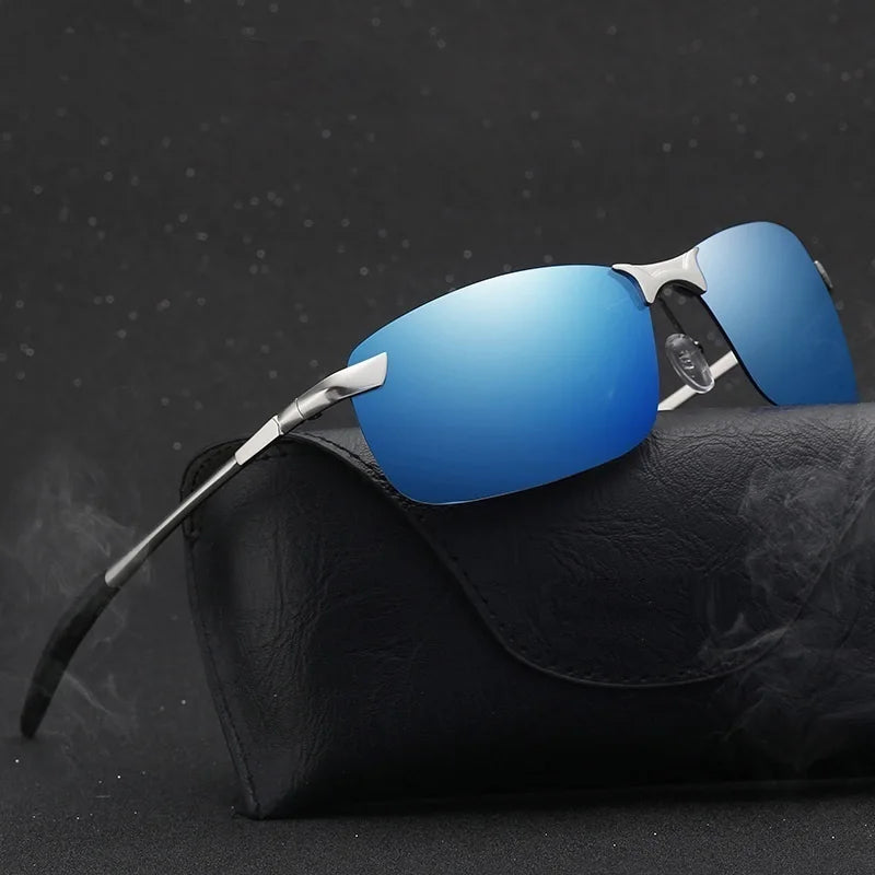 Classic Metal Men Polarized Sunglasses Fashion Driving Fishing Half