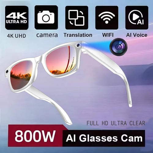 New 800W Camera AI Glasses Men Color-Changing Smart Translation