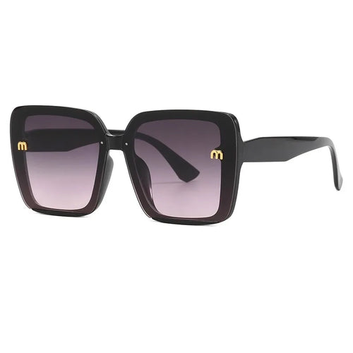 New Hot Sale Fashion Men's Rectangular Letter Design Retro Sun Glasses