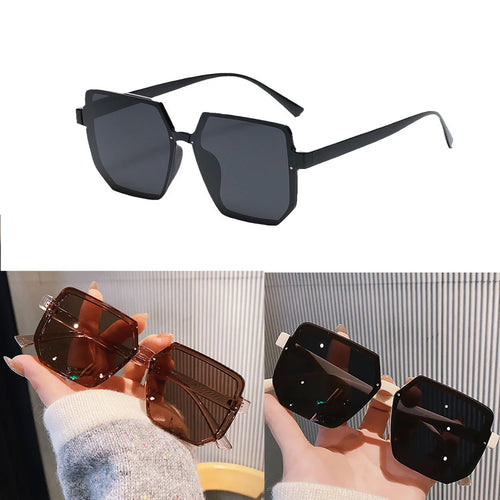 Big Frame Vintage Sunglasses Women Men Brand Square Sun Glasses Retro