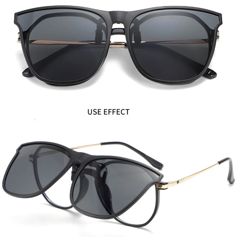 Polarized Clip On Sunglasses Men Car Driver Goggles UV400 Sun Glasses