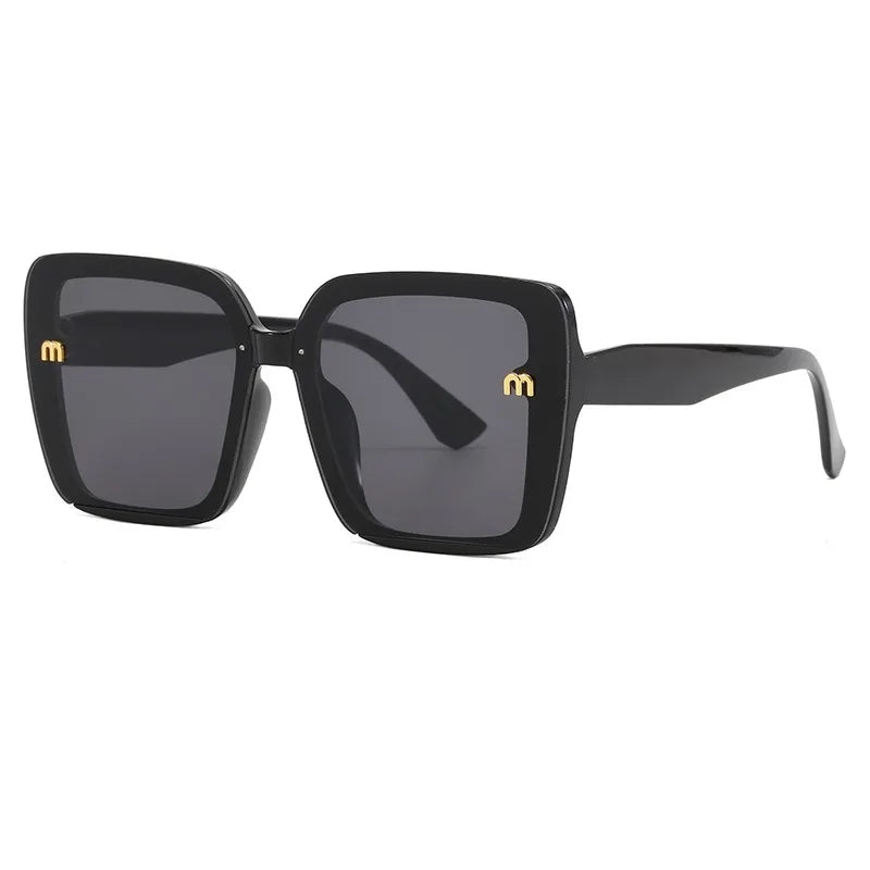 New Hot Sale Fashion Men's Rectangular Letter Design Retro Sun Glasses