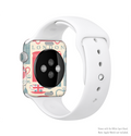 White Apple Watch band with a 'London' design on a white background