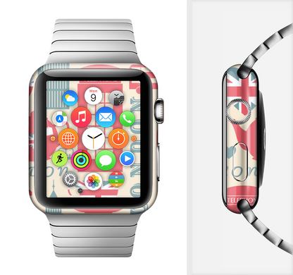 The Vector London Time Red Full-Body Skin Kit for the Apple Watch