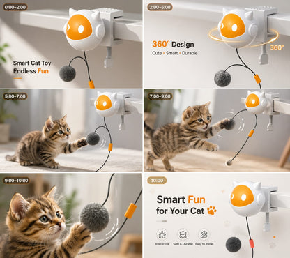 Automatic Elevating Cat Teaser Ball