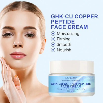 Ghk-Cu Copper Peptide Cream | Intense Moisture & 72H Hydration Lock | Firms, Smooths & Strengthens Skin Barrier, Reveals Plumper