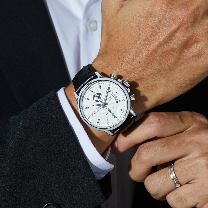 Groom's Custom Handwriting Engraved Watch