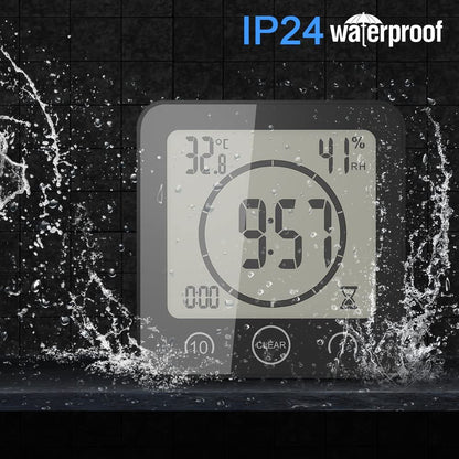 Waterproof Shower Clock Timer Clock with Alarm