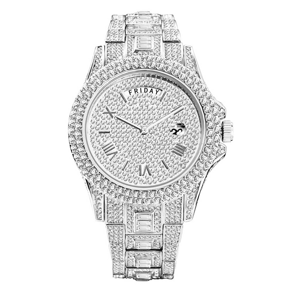 Men's Diamond Dual Calendar Quartz Watch