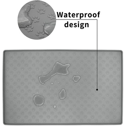Waterproof Non-Slip Pet Food Mat Silicone Pet Food Drinking Mat