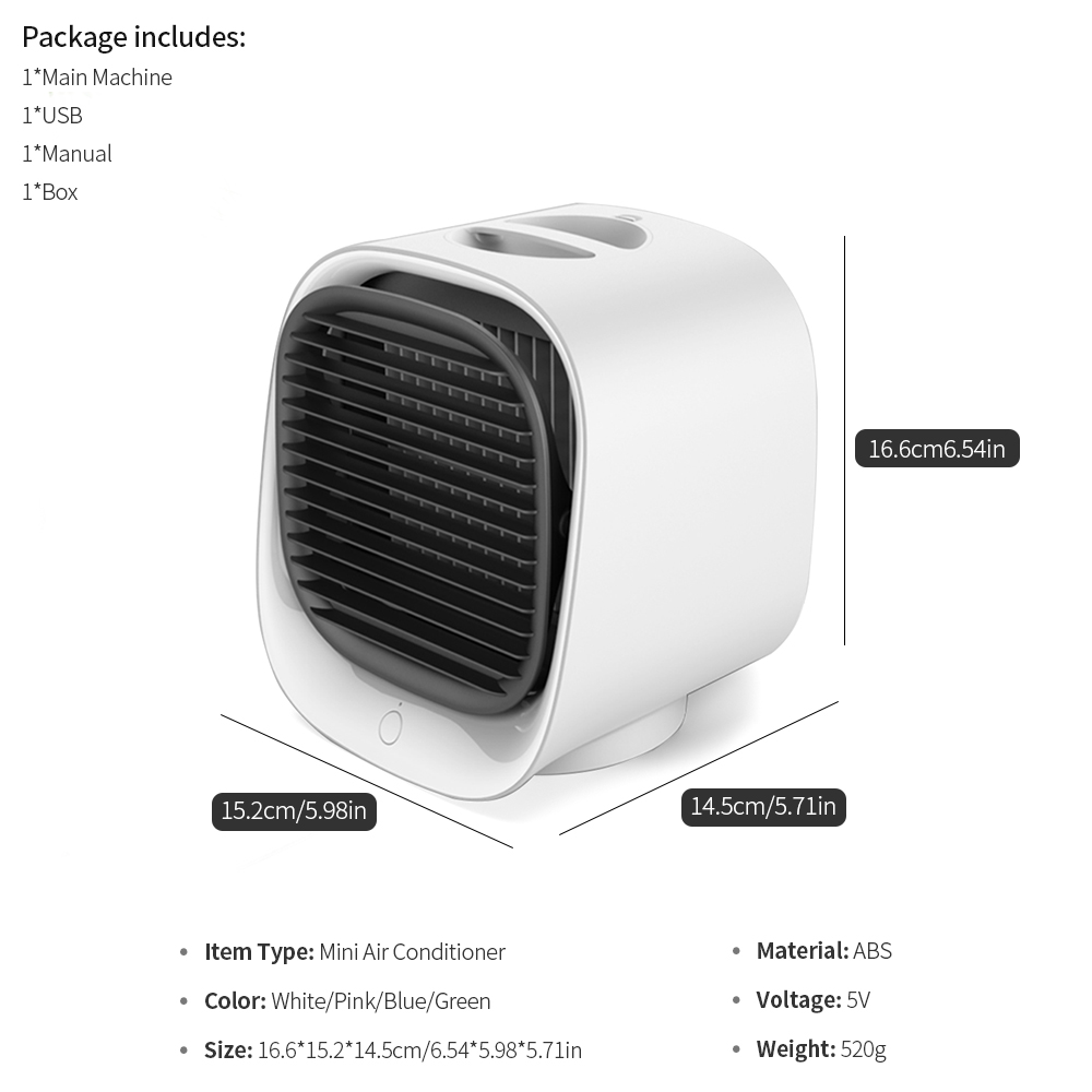 Portable USB Desktop Air Cooler Fan