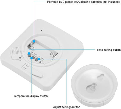 Waterproof Shower Clock Timer Clock with Alarm