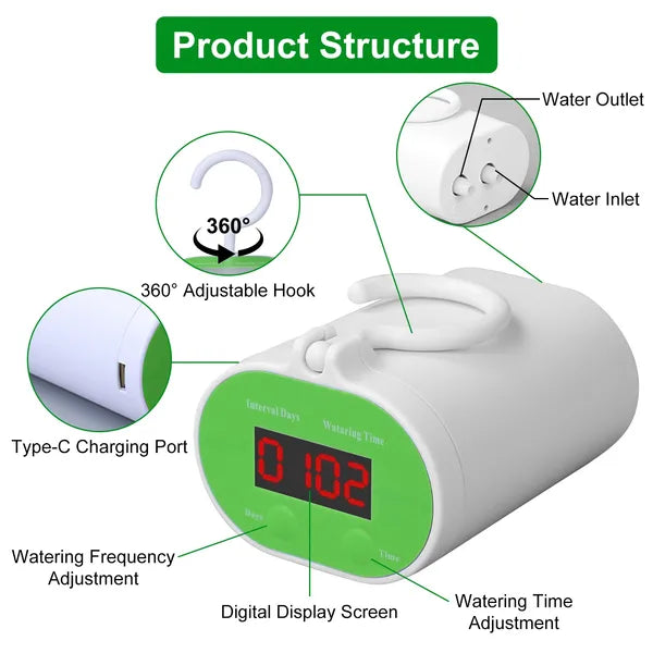 Automatic Watering System Kit With Timer Pump Device For 12Plants