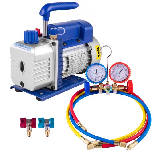 3CFM 1/4HP Refrigerant Vacuum Pump Kit, 85 L/min Refrigerant